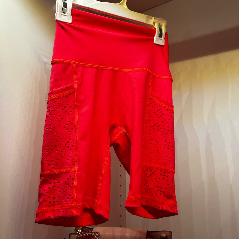 Aerie neon pink biker shorts